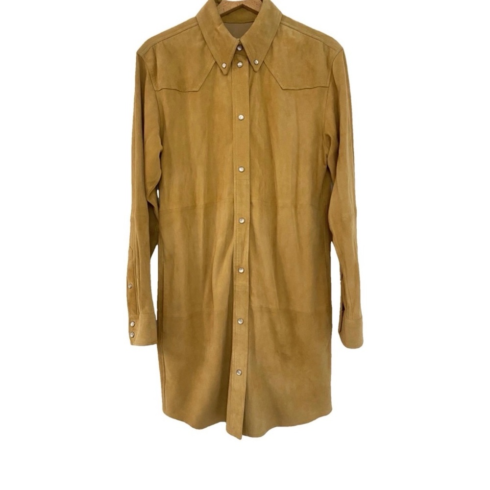 Men's Classic Tan Button-Down Shirt